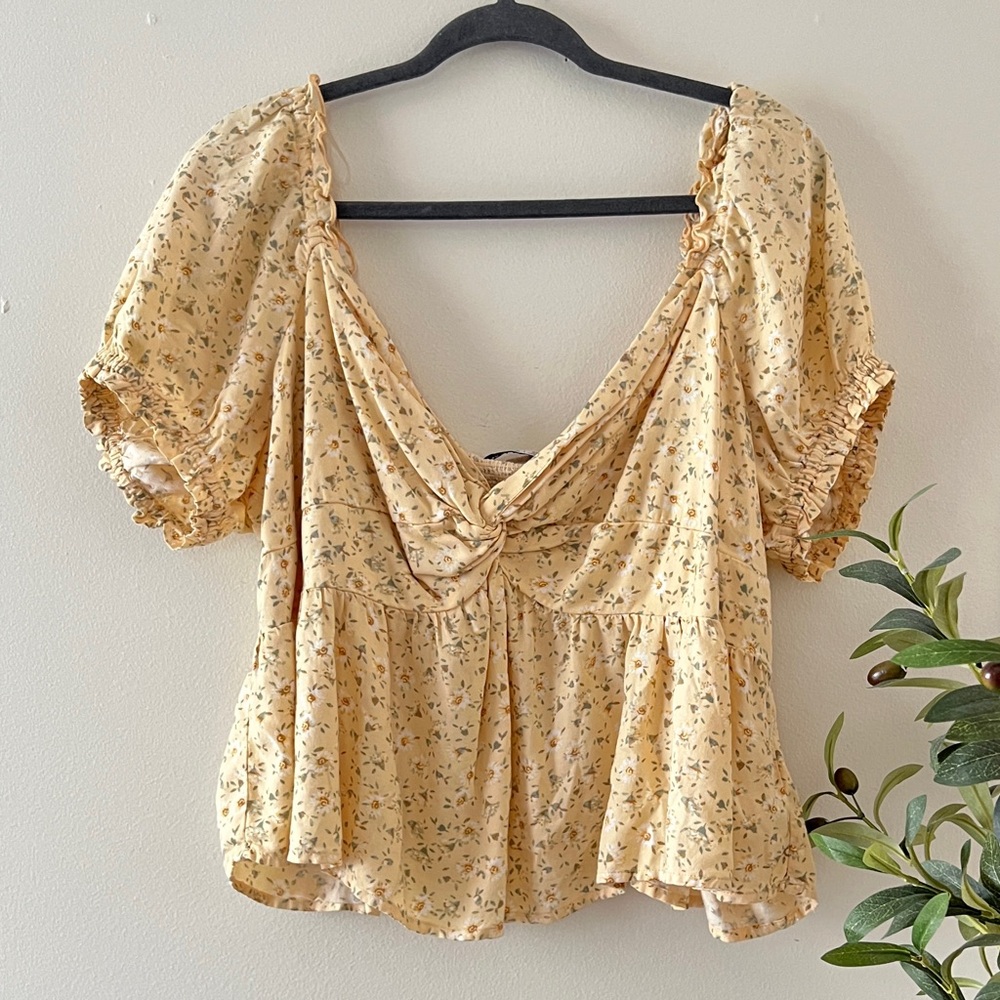 Arizona yellow flower top size XXL